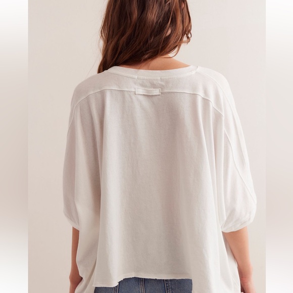 Free People CC Tee Shirt Oversized Size Medium White - Picture 3 of 5